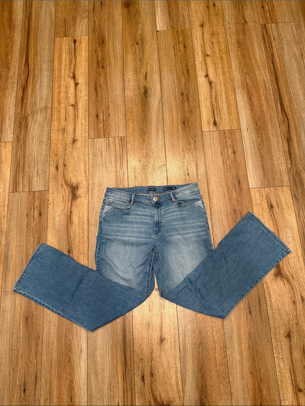 J. Jill Stretch Light Wash Slight Flare Bootcut Jeans Authentic Fit Below Waist